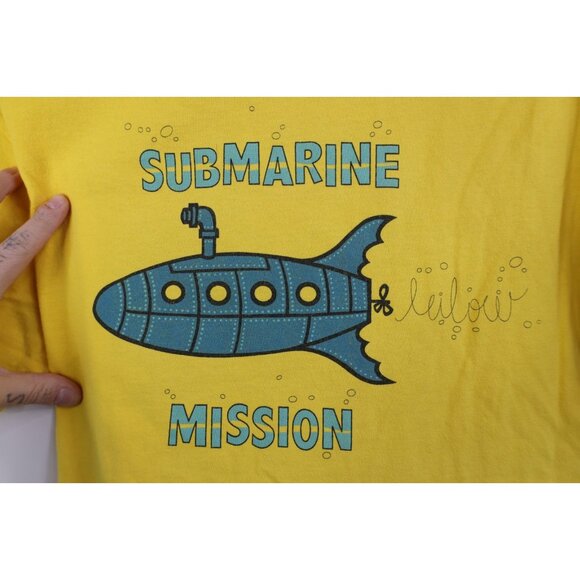 Vtg Leilow Japan Mens Small Spell Out Submarine Mission Surfing T-Shirt USA - Picture 4 of 13